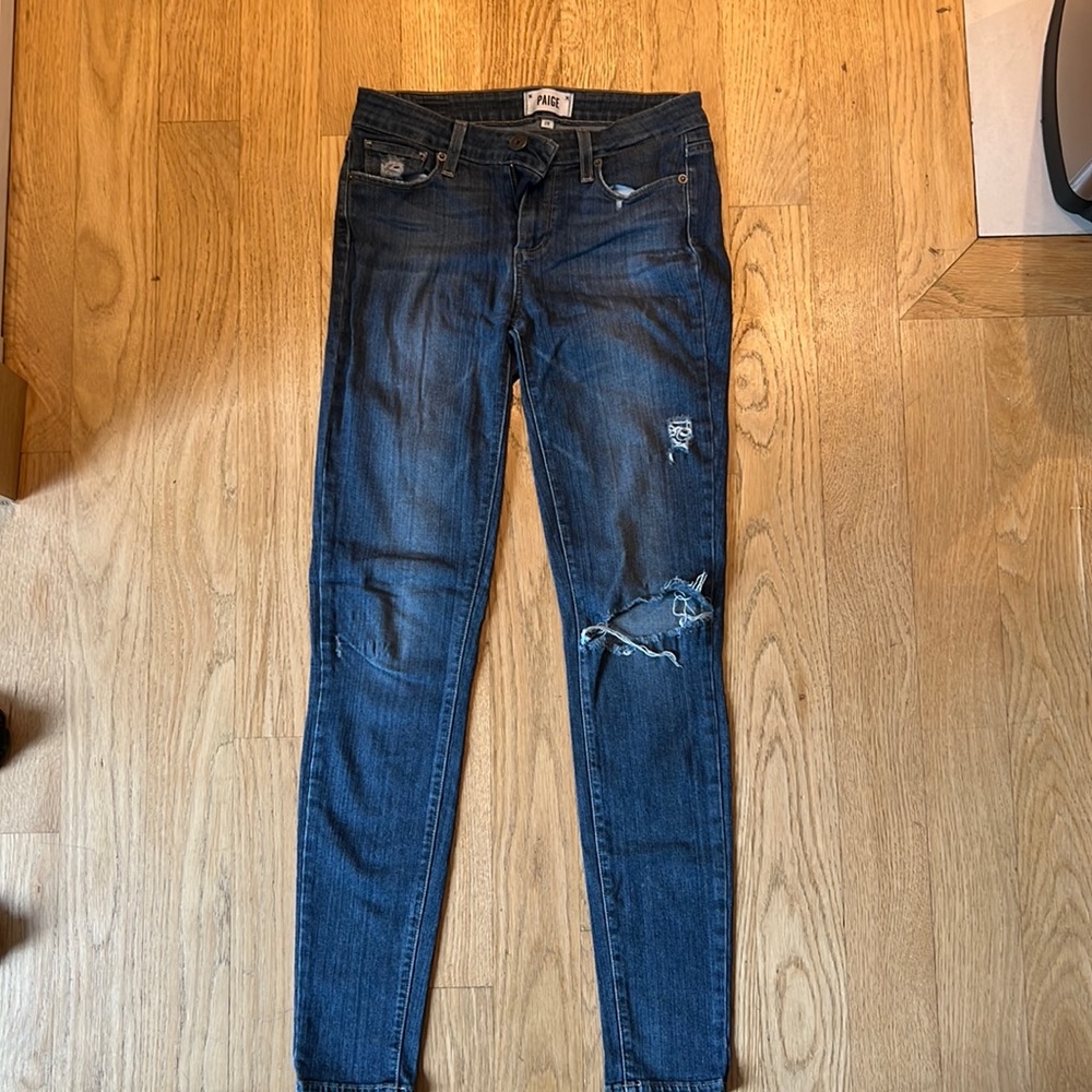 Paige Skinny Ripped Jeans
